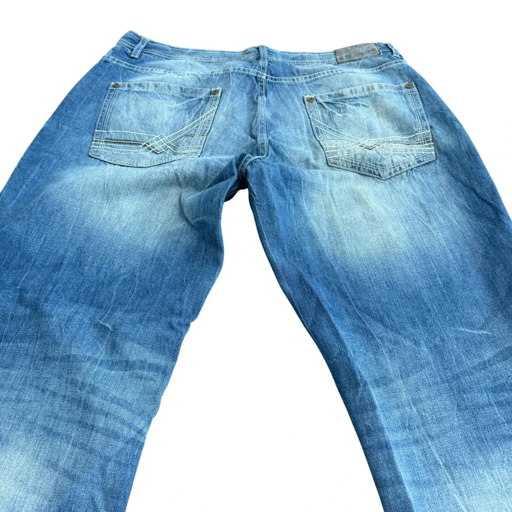 MECCA Mens W40XL32 Blue‎ Wash Denim Jeans Cotton Straight Fit Y2K